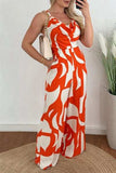 Two-Tone Spaghetti Strap Wide Leg Jumpsuit - Trendsi - Flyclothing LLC
