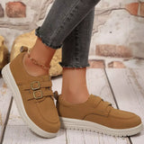 Buckle Accent Casual Loafers - Trendsi - Flyclothing LLC