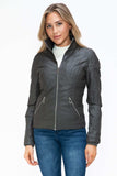 YMI Faux Layered Double-Zipper Jacket with Fuzzy Hood - Trendsi - Flyclothing LLC