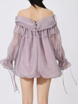 Ruffled Off-Shoulder Flounce Sleeve Blouse - Trendsi - Flyclothing LLC