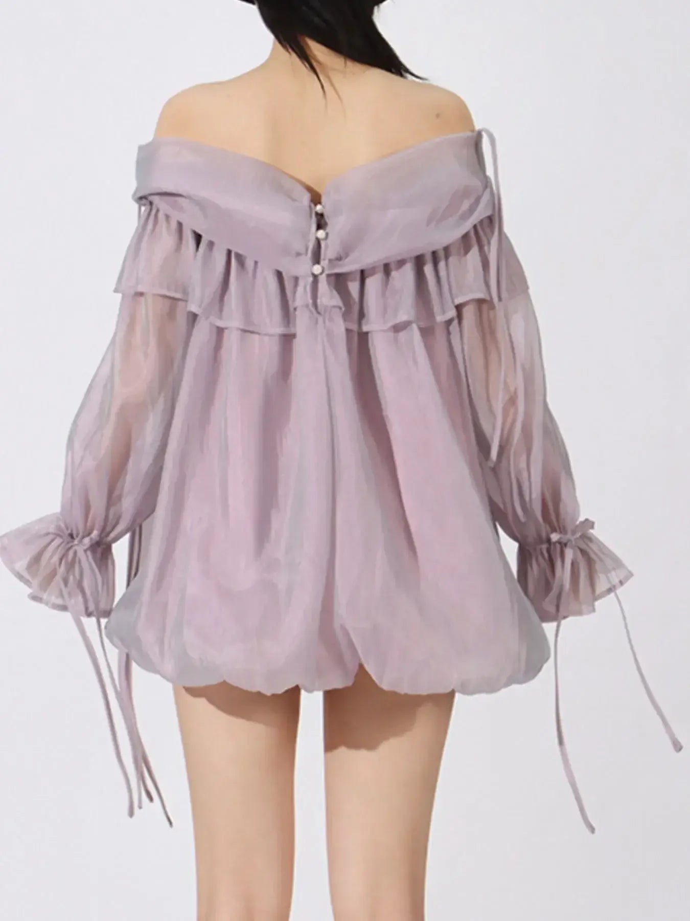 Ruffled Off-Shoulder Flounce Sleeve Blouse - Trendsi - Flyclothing LLC