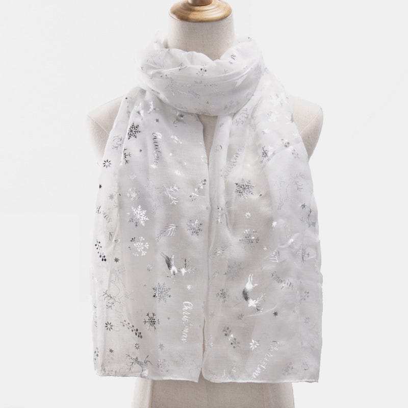 Christmas Element Polyester Scarf - Trendsi - Flyclothing LLC