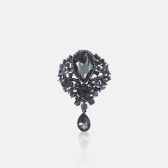 Alloy Rhinestone Teardrop Brooch - Trendsi