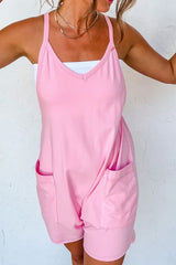 Sleeveless Romper with Pockets - Trendsi - Flyclothing LLC