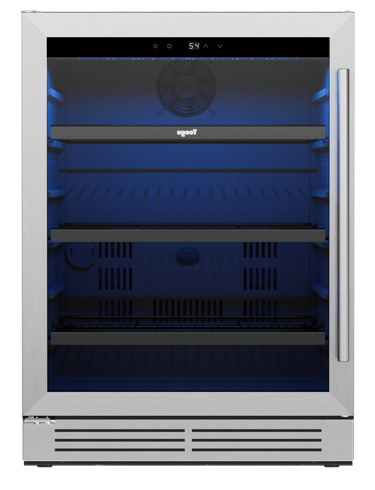 32" X 23" Silver and Black Stainless Steel Single Compartment Can Beverage Refrigerator - HomeRoots - Flyclothing LLC