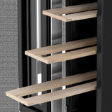 34" X 6" Silver and Black Stainless Steel Single Compartment Wine Refrigerator - HomeRoots - Flyclothing LLC