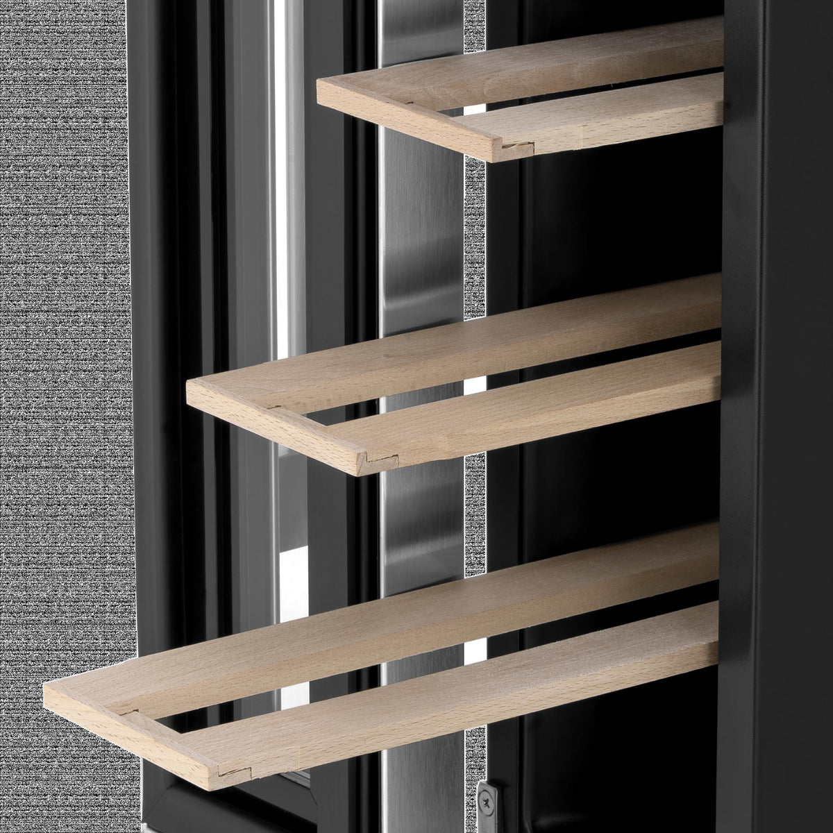 34" X 6" Silver and Black Stainless Steel Single Compartment Wine Refrigerator - HomeRoots - Flyclothing LLC