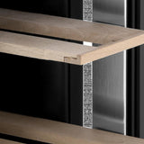34" X 6" Silver and Black Stainless Steel Single Compartment Wine Refrigerator - HomeRoots - Flyclothing LLC