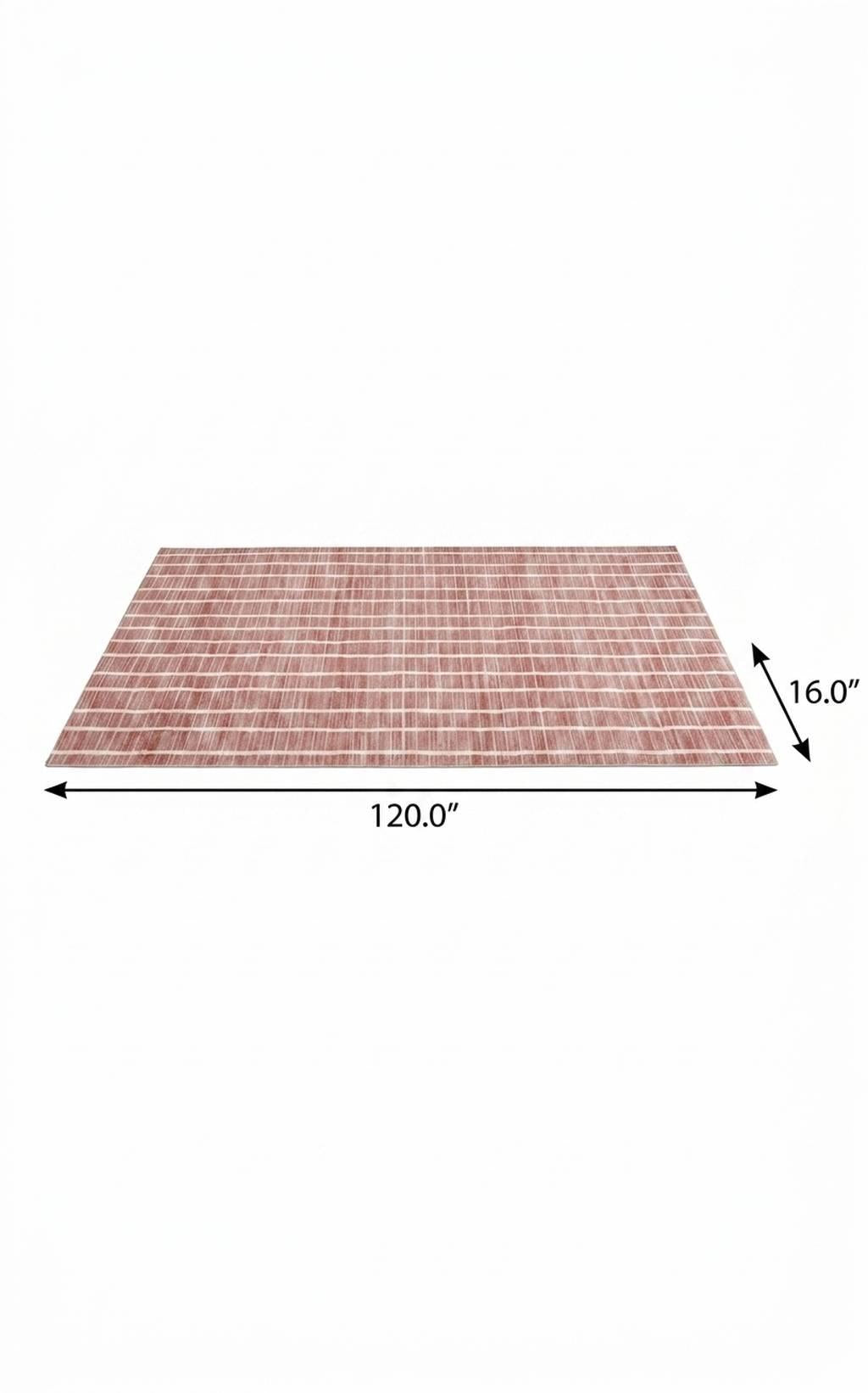 8' X 10' Rose And Cream Striped Distressed Washable Area Rug - HomeRoots - Flyclothing LLC