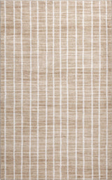 3' X 5' Beige And Cream Striped Distressed Washable Area Rug - HomeRoots - Flyclothing LLC