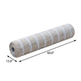 3' X 5' Beige And Cream Striped Distressed Washable Area Rug - HomeRoots - Flyclothing LLC