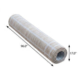 5' X 8' Beige And Cream Striped Distressed Washable Area Rug - HomeRoots - Flyclothing LLC