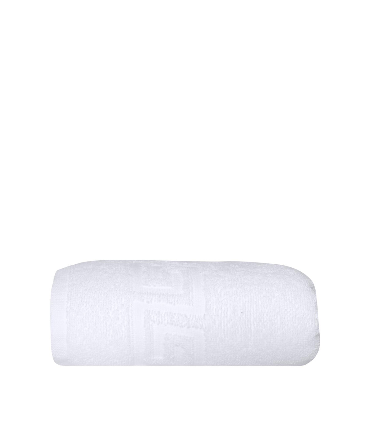 White Greek Key Turkish Cotton 30" X 16" Hand Towel - HomeRoots - Flyclothing LLC