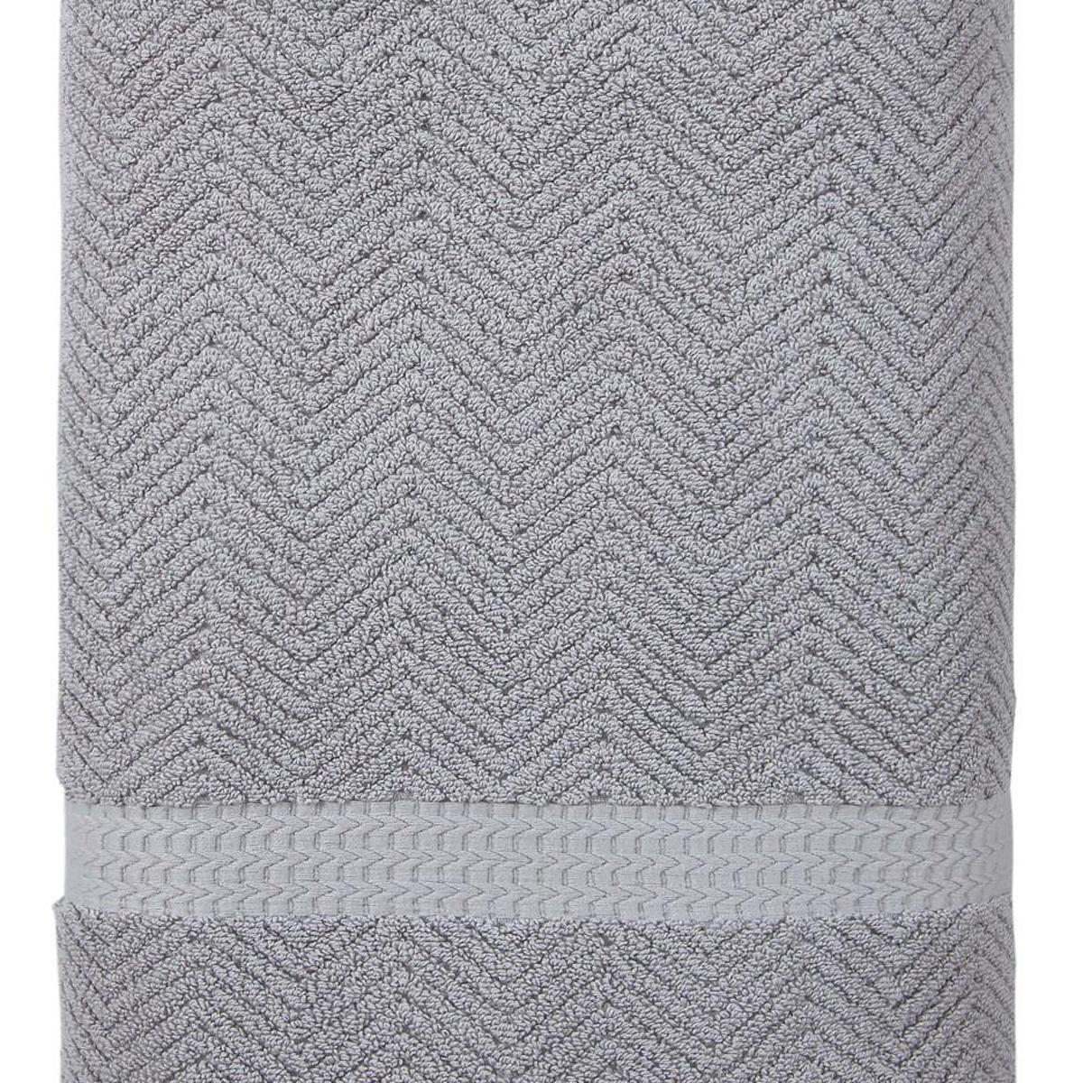 Gray Turkish Cotton 40" X 70" Chevron Bath Sheet - HomeRoots - Flyclothing LLC