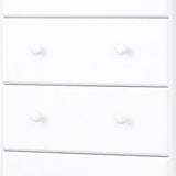 32" White Solid Wood Five Drawer Dresser - HomeRoots - Flyclothing LLC