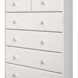32" White Solid Wood Six Drawer Dresser - HomeRoots - Flyclothing LLC