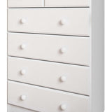 32" White Solid Wood Six Drawer Dresser - HomeRoots - Flyclothing LLC