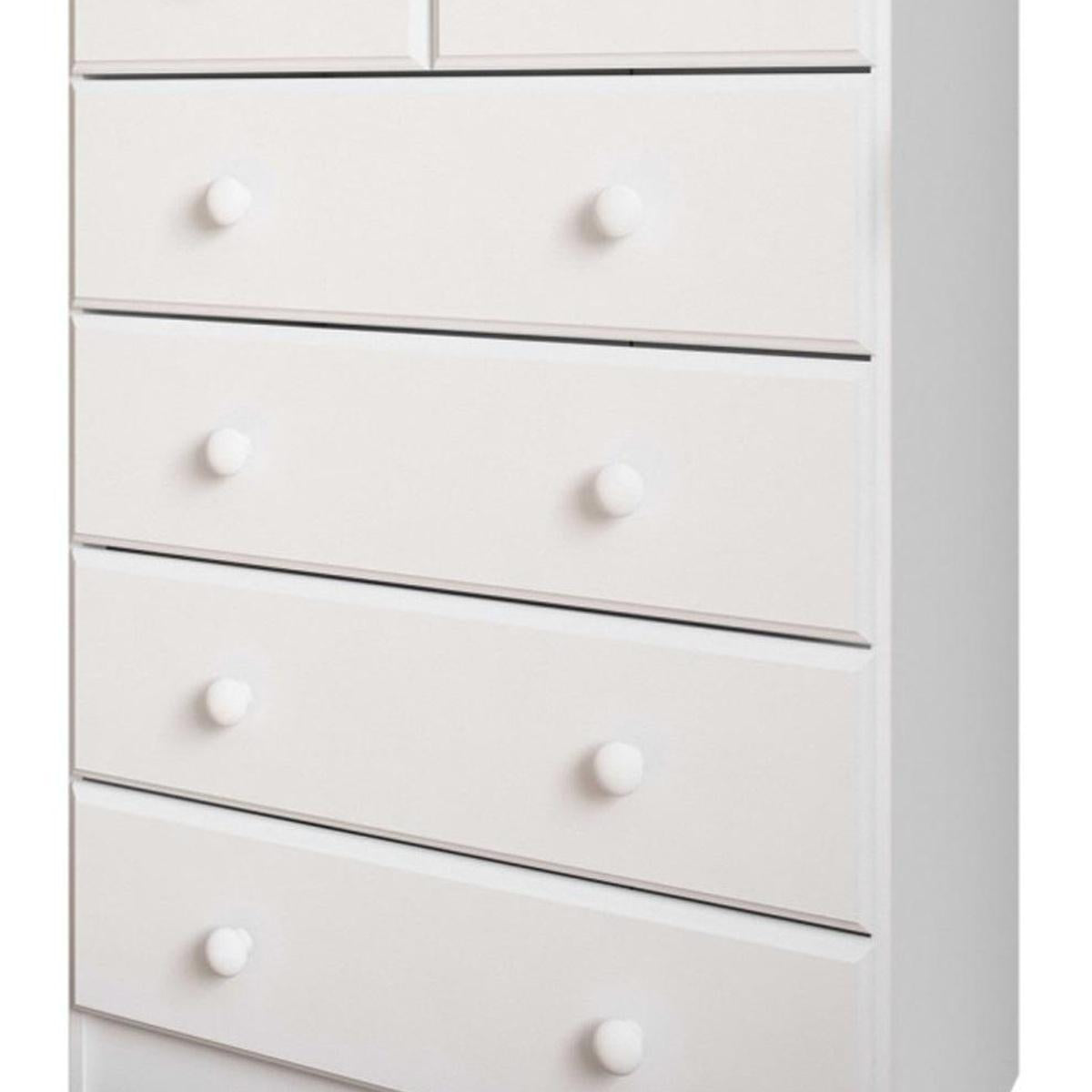 32" White Solid Wood Six Drawer Dresser - HomeRoots - Flyclothing LLC