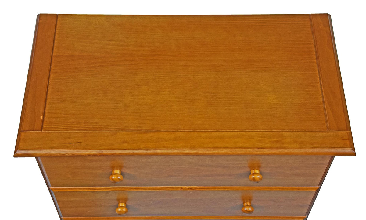 32" Golden Brown Solid Wood Five Drawer Dresser - HomeRoots - Flyclothing LLC