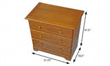 32" Golden Brown Solid Wood Five Drawer Dresser - HomeRoots - Flyclothing LLC