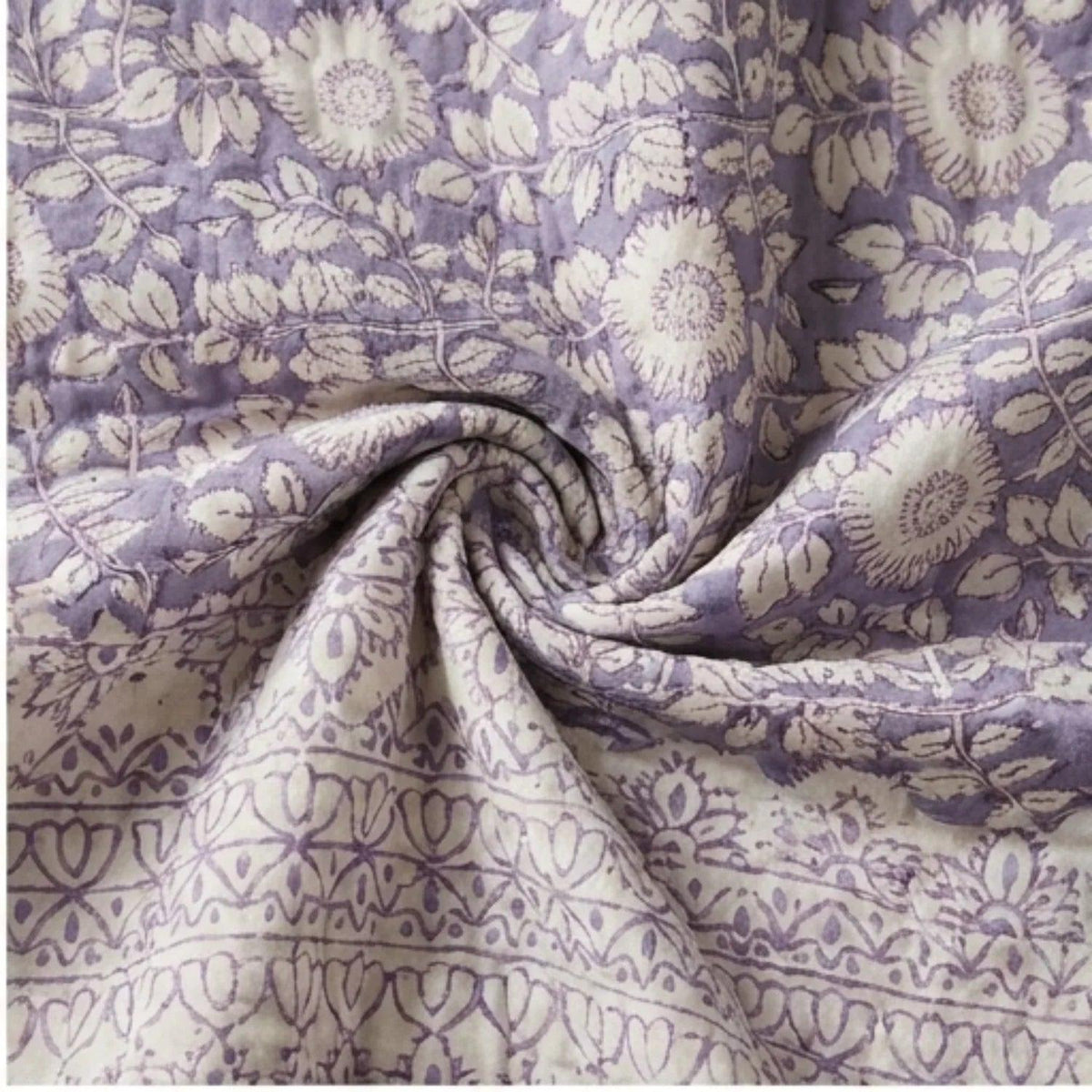 108" X 108" Sage And Cream Floral Cotton Decorative Comforter - HomeRoots - Flyclothing LLC