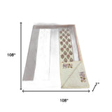 108" X 108" Dark Pink And Cream Floral Cotton Decorative Comforter - HomeRoots - Flyclothing LLC