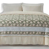 108" X 90" Gold And Cream Floral Cotton Decorative Comforter - HomeRoots - Flyclothing LLC