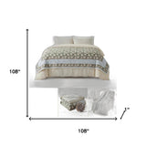 108" X 108" Gold And Cream Floral Cotton Decorative Comforter - HomeRoots - Flyclothing LLC