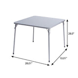 34" Gray Wood Heavy Duty Plastic And Iron Square Dining Table - HomeRoots - Flyclothing LLC