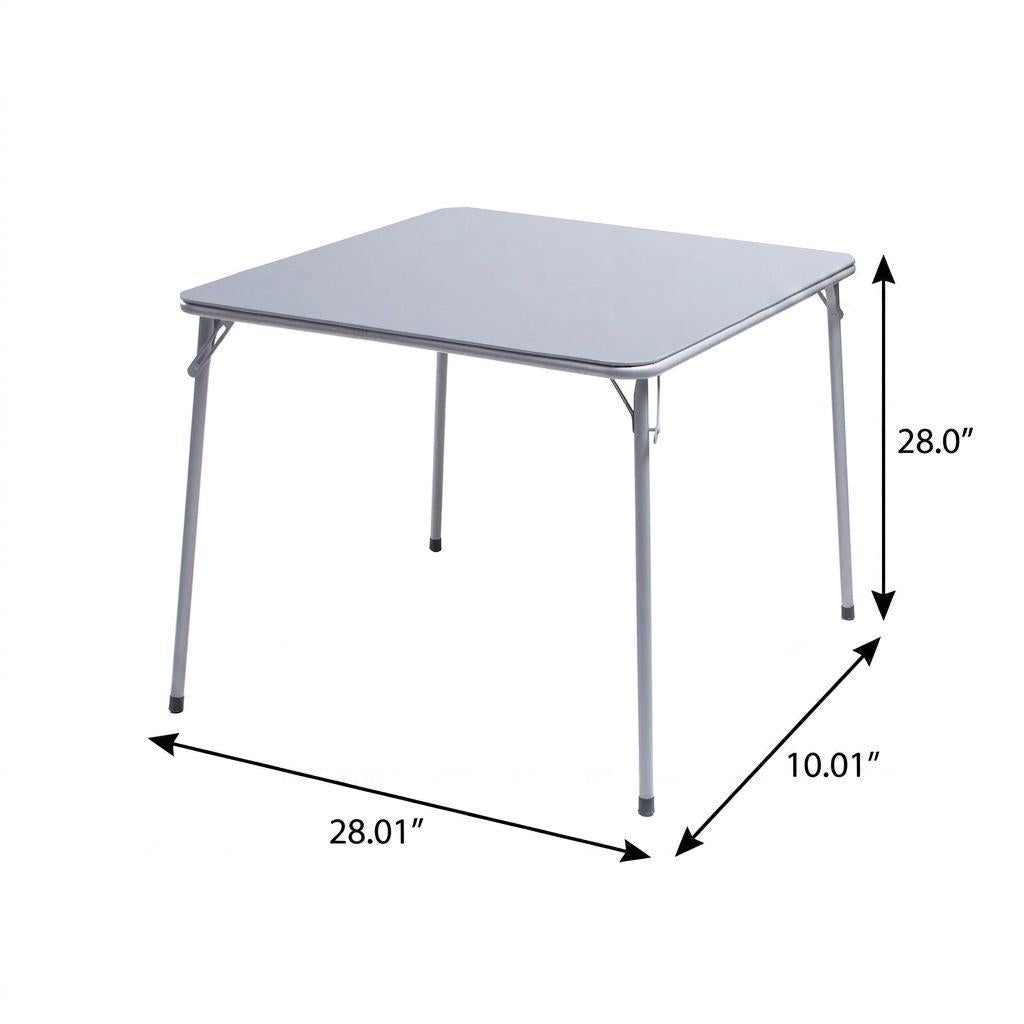 34" Gray Wood Heavy Duty Plastic And Iron Square Dining Table - HomeRoots - Flyclothing LLC