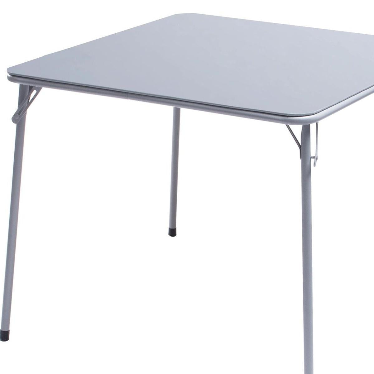 34" Gray Wood Heavy Duty Plastic And Iron Square Dining Table - HomeRoots - Flyclothing LLC