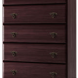 32" Dark Brown Solid Wood Five Drawer Dresser - HomeRoots - Flyclothing LLC