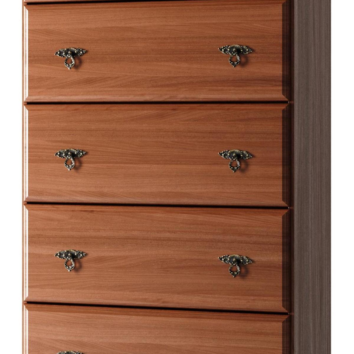 32" Coffee Solid Wood Five Drawer Dresser - HomeRoots - Flyclothing LLC