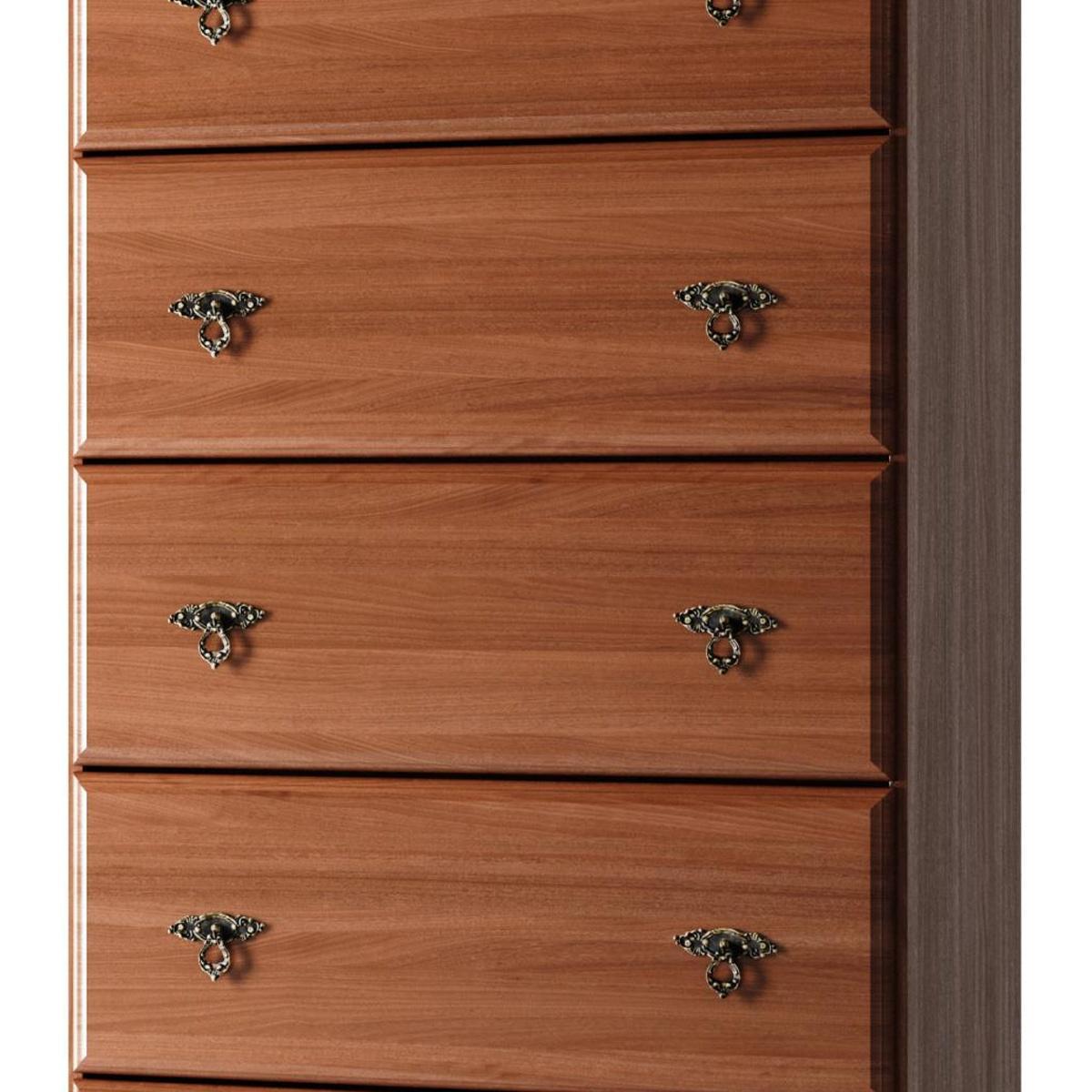 32" Coffee Solid Wood Five Drawer Dresser - HomeRoots - Flyclothing LLC