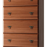 32" Coffee Solid Wood Five Drawer Dresser - HomeRoots - Flyclothing LLC