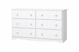 48" White Solid Wood Six Drawer Dresser - HomeRoots - Flyclothing LLC