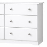 48" White Solid Wood Six Drawer Dresser - HomeRoots - Flyclothing LLC