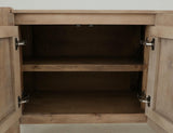70" Ivory Distressed Wood Sideboard With Four Doors - HomeRoots - Flyclothing LLC