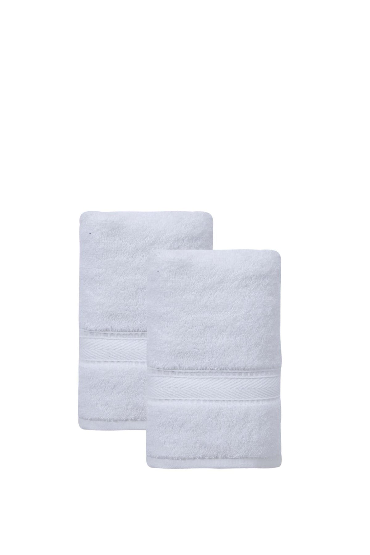 Set of Two White Turkish Cotton 16" X 30" Hand Towels - HomeRoots - Flyclothing LLC