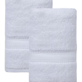 Set of Two White Turkish Cotton 16" X 30" Hand Towels - HomeRoots - Flyclothing LLC