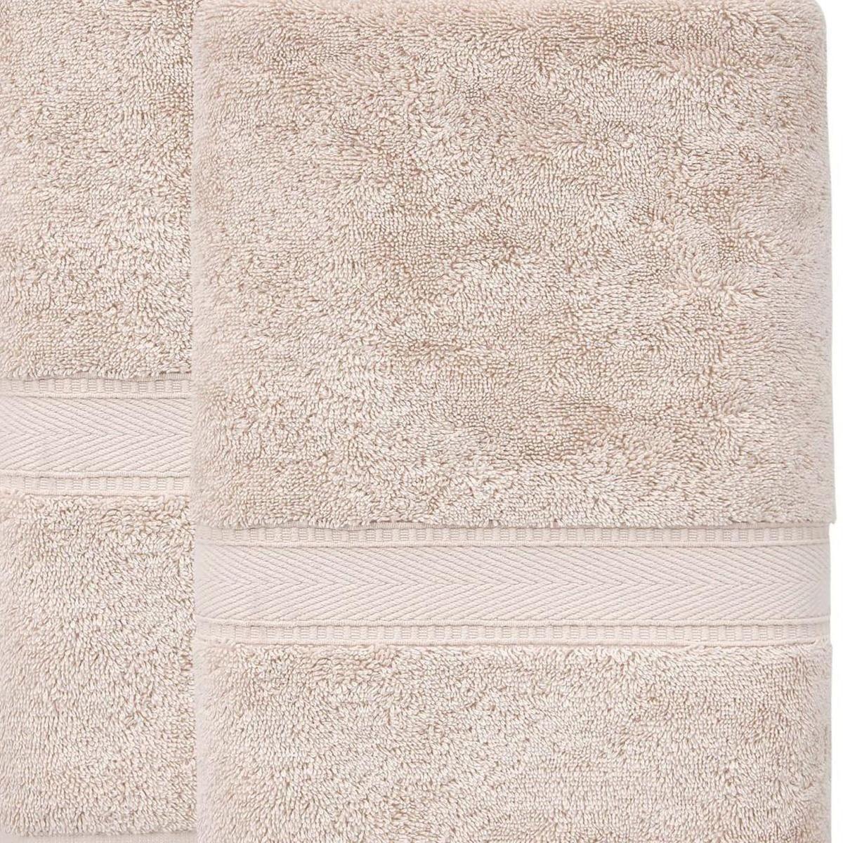 Set of Two Brown Turkish Cotton 40" X 60" Bath Sheet - HomeRoots - Flyclothing LLC