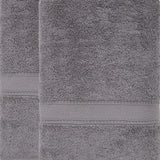 Set of Two Dark Gray Turkish Cotton 40" X 60" Bath Sheet - HomeRoots - Flyclothing LLC