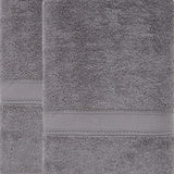 Set of Two Dark Gray Turkish Cotton 40" X 60" Bath Sheet - HomeRoots - Flyclothing LLC
