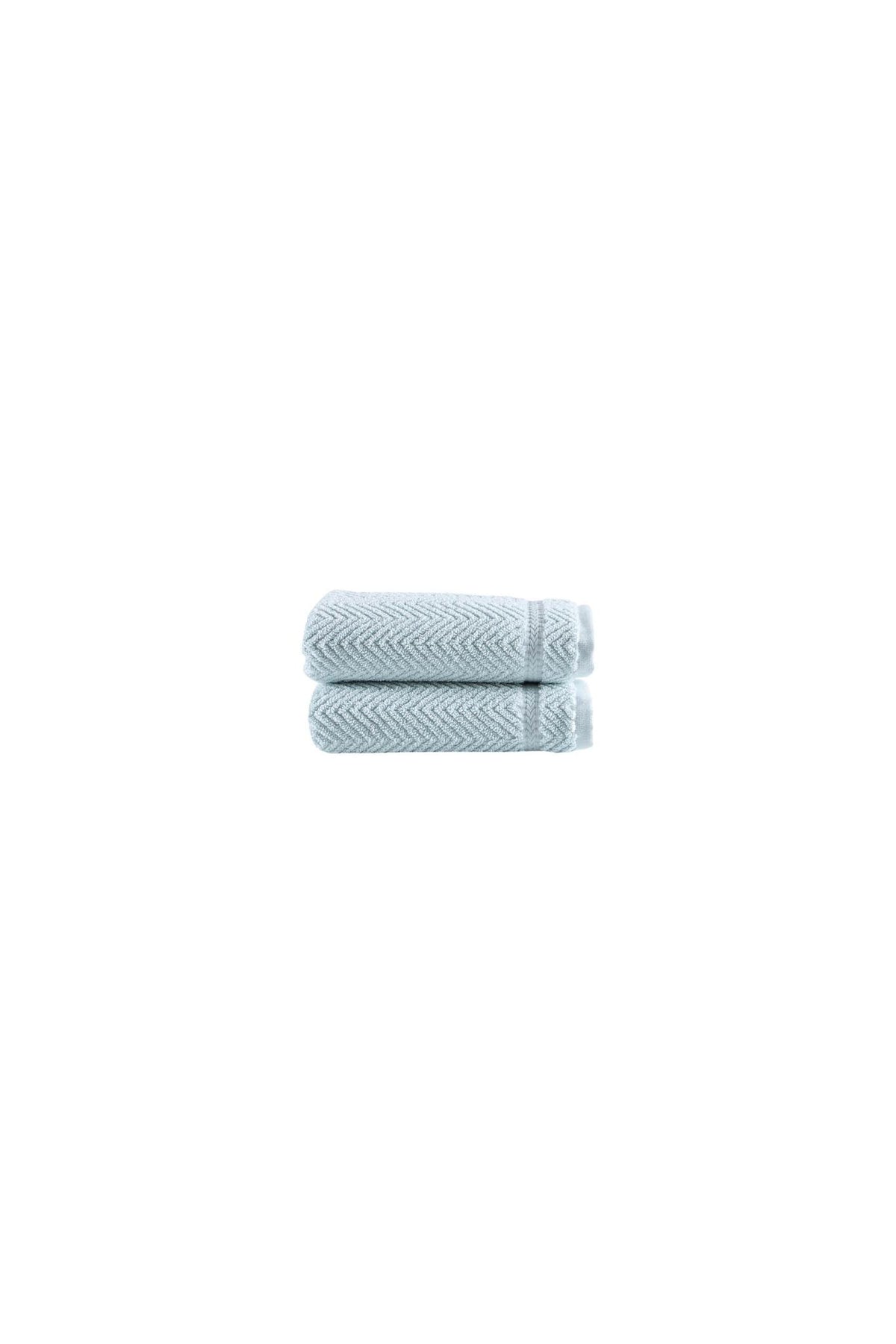Set of Two Aqua Chevron Turkish Cotton 16" X 30" Hand Towels - HomeRoots - Flyclothing LLC