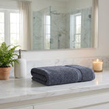 Set of Two Gray Chevron Turkish Cotton 27" X 54" Bath Towels - HomeRoots - Flyclothing LLC