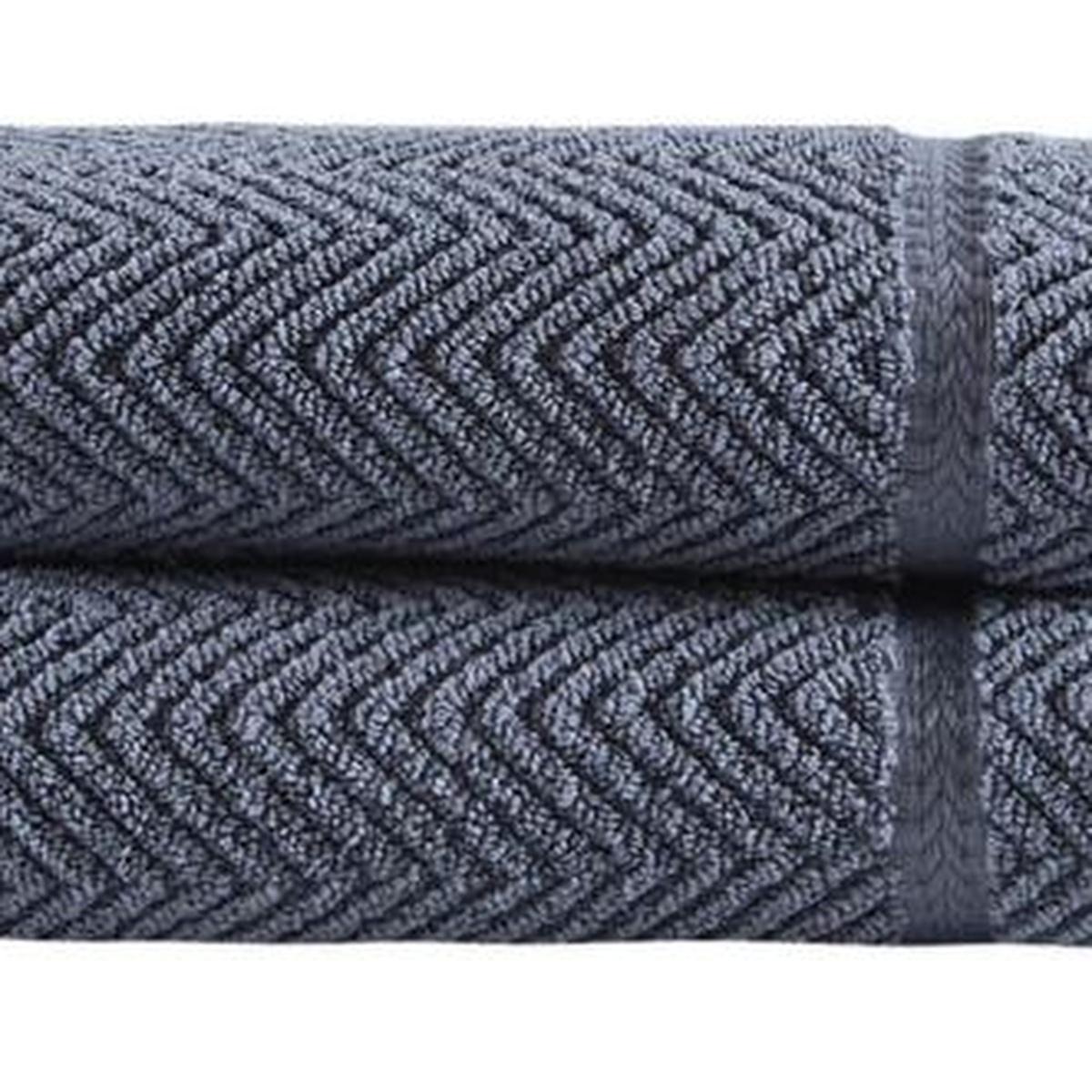 Set of Two Gray Checkered Turkish Cotton 16" X 30" Hand Towels - HomeRoots - Flyclothing LLC