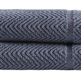 Set of Two Gray Checkered Turkish Cotton 16" X 30" Hand Towels - HomeRoots - Flyclothing LLC