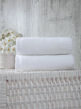 Set of Two White Turkish Cotton 16" X 30" Hand Towels - HomeRoots - Flyclothing LLC