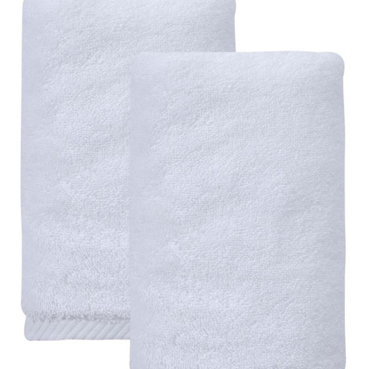 Set of Two White Turkish Cotton 16" X 30" Hand Towels - HomeRoots - Flyclothing LLC