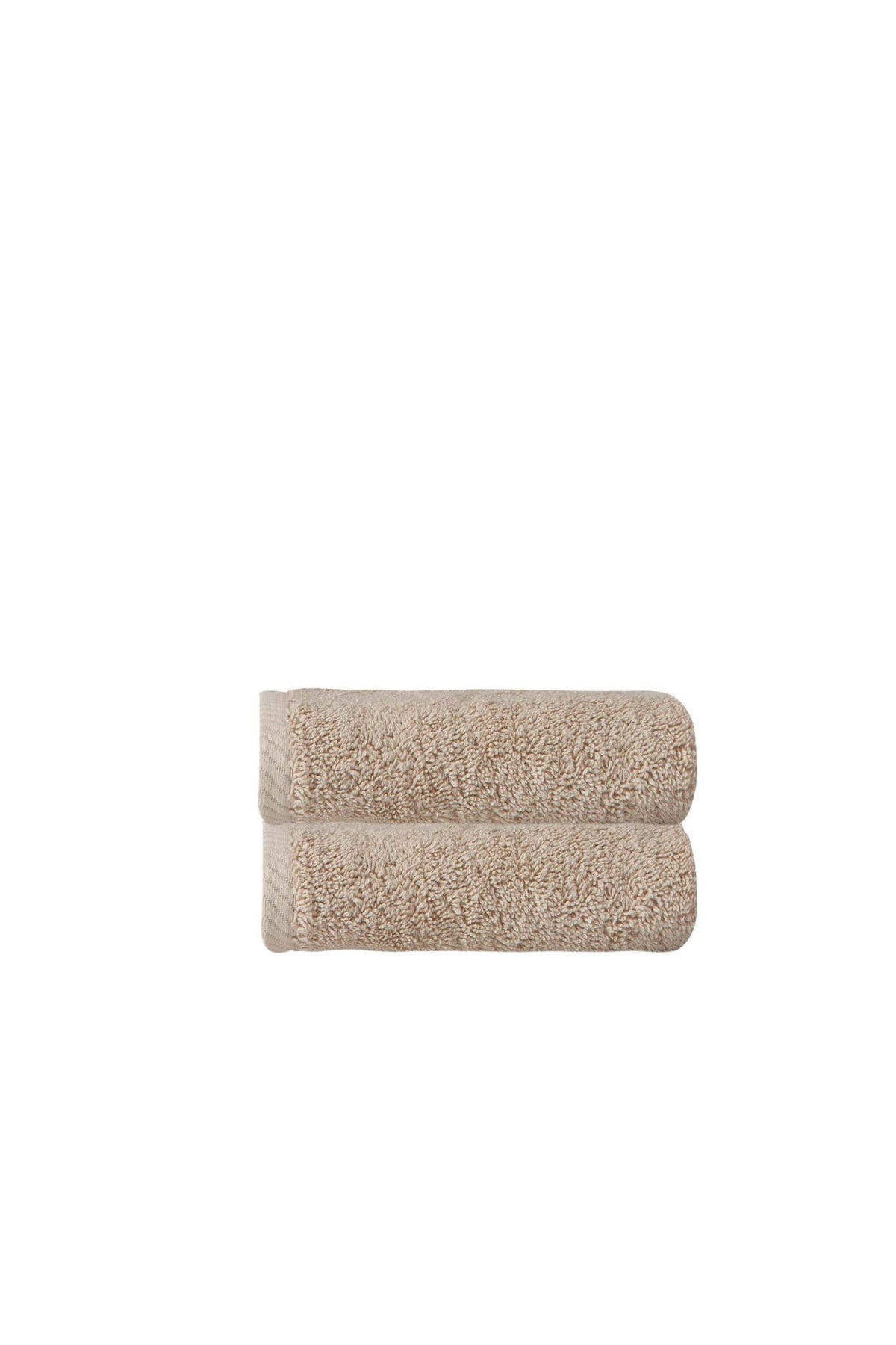 Set of Two Beige Turkish Cotton 16" X 30" Hand Towels - HomeRoots - Flyclothing LLC